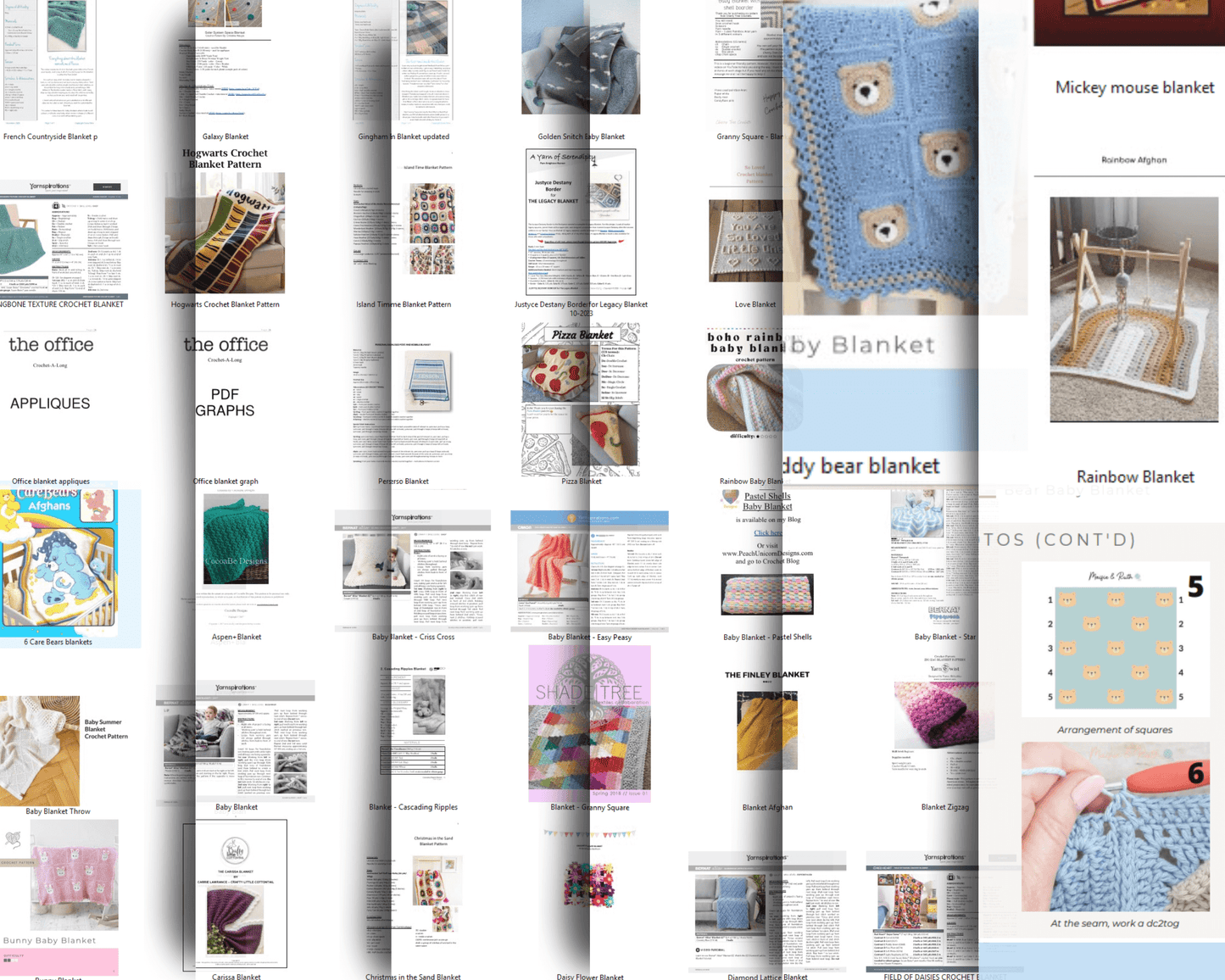 40+ Crochet Blanket Patterns Bundle (PDF Patterns)