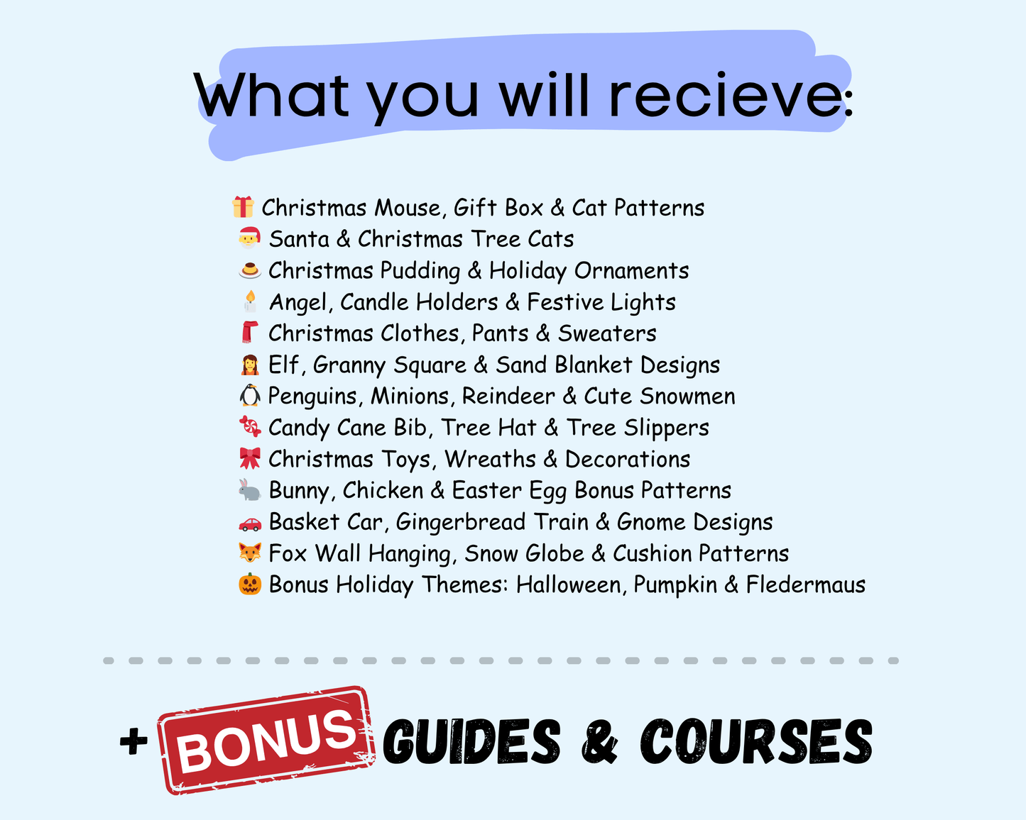 90+ Christmas Crochet Patterns Bundle (PDF Patterns)