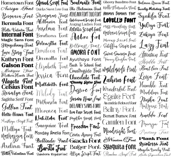 Huge Font Bundle 2500+ – Handwritten, Script, Calligraphy, Modern, Cricut, Canva and Procreate Fonts for DIY Crafts, Logos & Scrapbooking