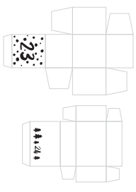 DIY Advent Calendar Printable | Christmas Countdown Activity (PDF) template with boxes 23 and 24