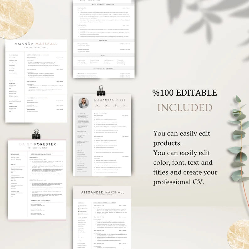 50 Editable Resume Templates – Professional & ATS-Friendly Designs for Every Career - Savvy Spot Online