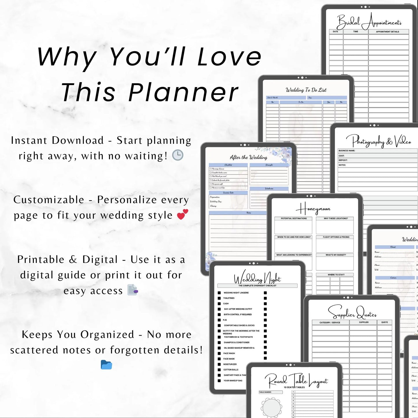 2025 Wedding Planner Template | 79 Pages of Checklists, Budget Tracker, Guest List & More | Instant Download for Brides and Grooms - Savvy Spot Online
