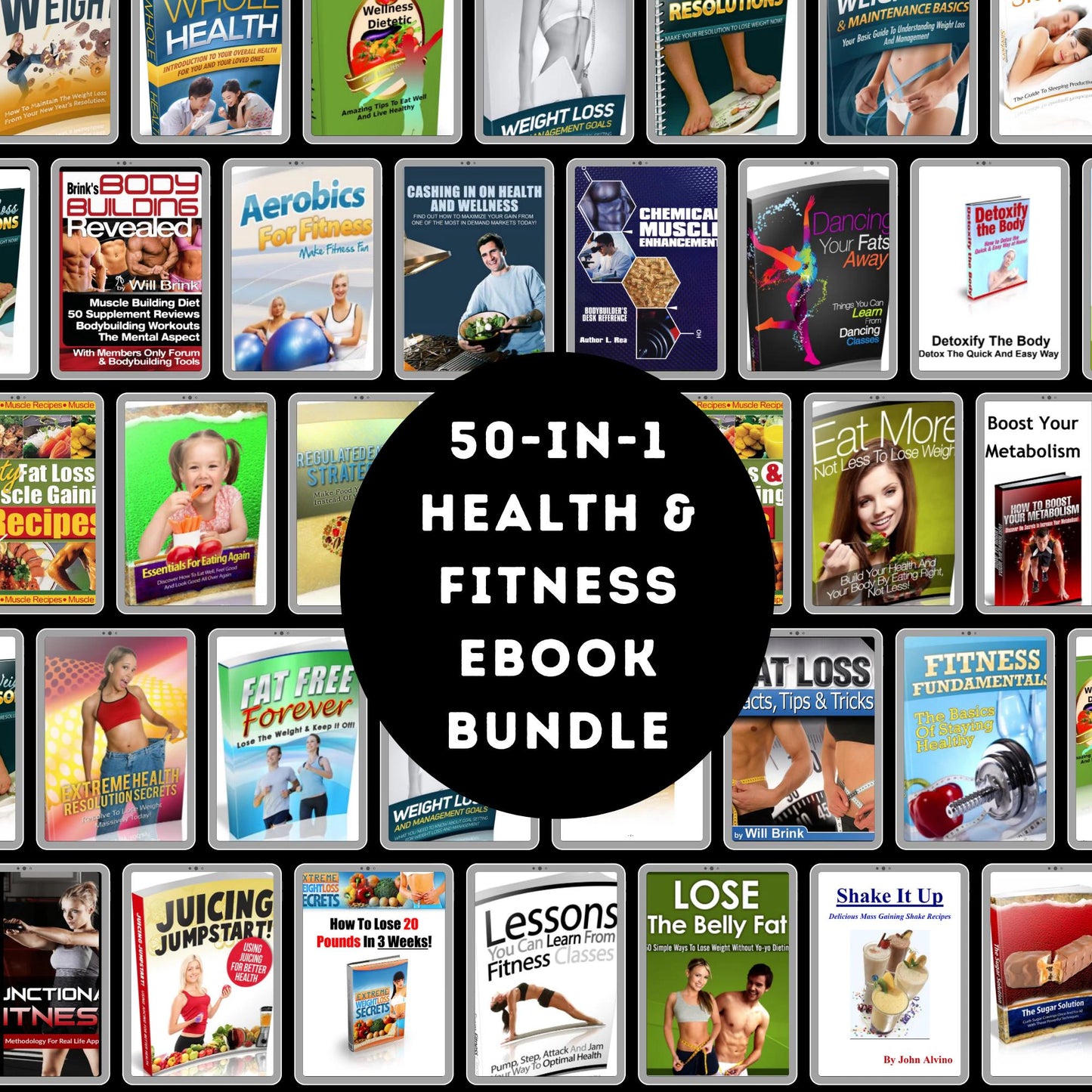 50 Health and Fitness eBook Bundle | Workout, Nutrition, & Wellness Guides | Digital Download - Savvy Spot Online
