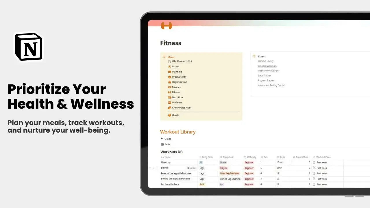 Master Life Planner 2025 | Ultimate Notion Template for Goals, Productivity & Wellness - Savvy Spot Online
