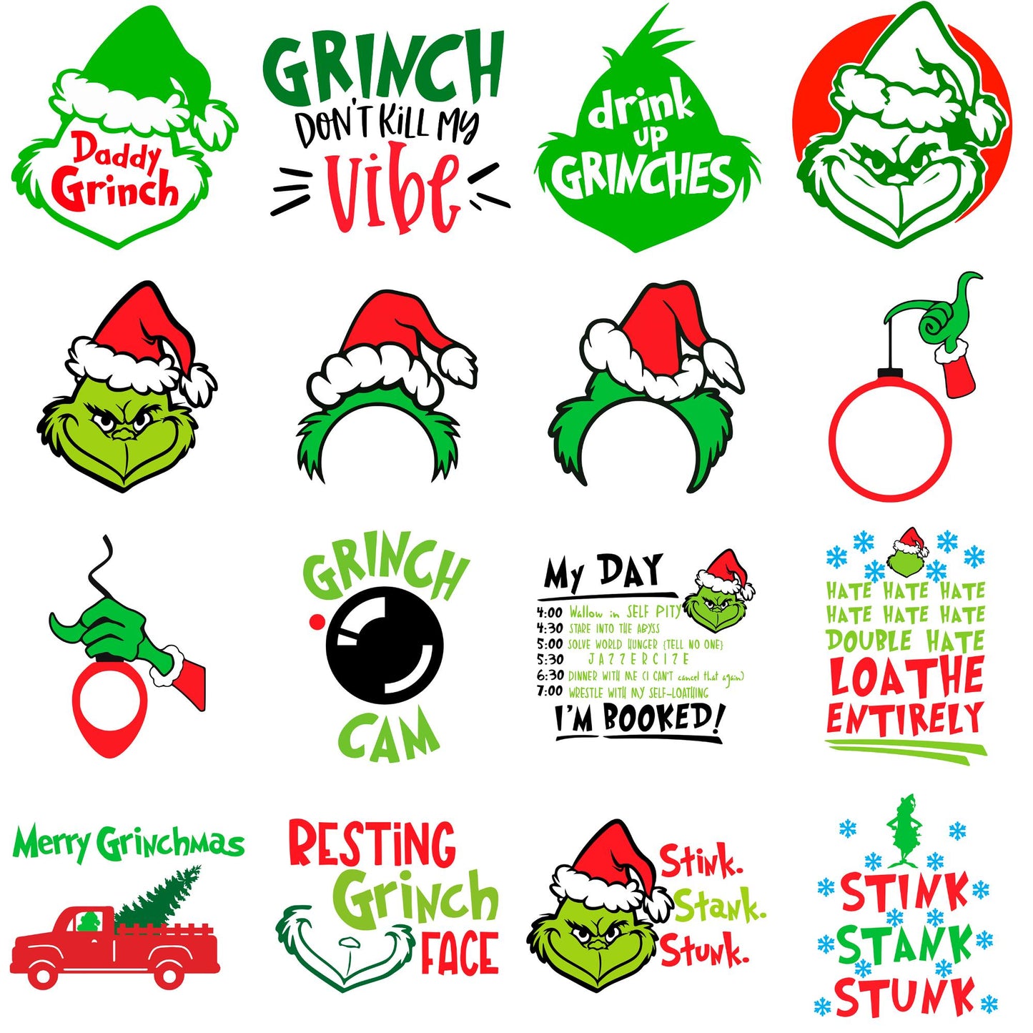 1000+ files Grinch Svg Bundle Layered Item, The Grinch Svg Clipart, Cricut, Vector Cut File, Svg, Png, Dxf, Eps Clip Art 230+ Unique Designs