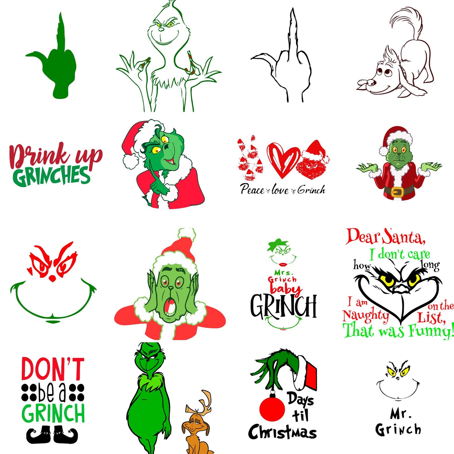 1000+ files Grinch Svg Bundle Layered Item, The Grinch Svg Clipart, Cricut, Vector Cut File, Svg, Png, Dxf, Eps Clip Art 230+ Unique Designs