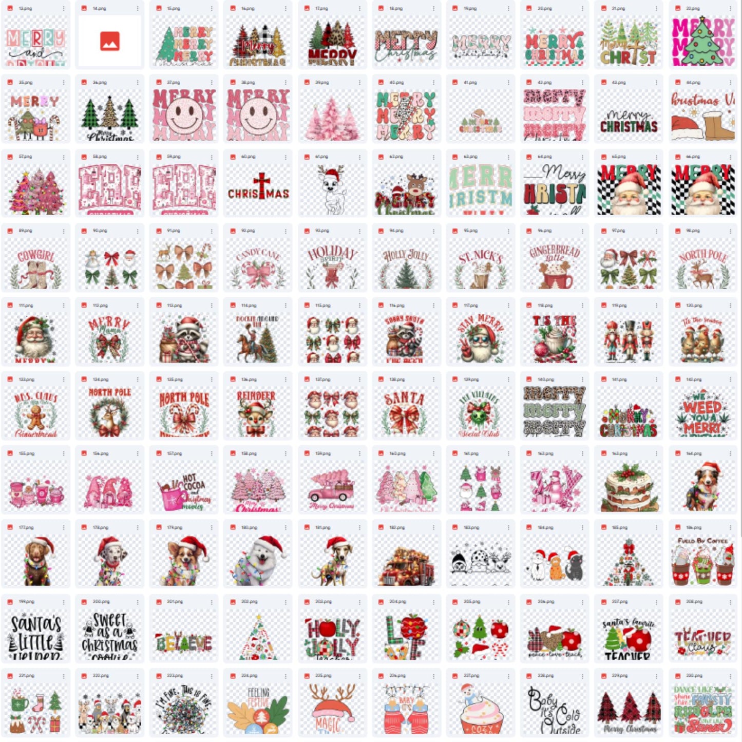 Christmas SVG Bundle 310+ Files | T-Shirt Designs | Sublimation PNG EPS | Holiday Craft Cut Files | Digital Download