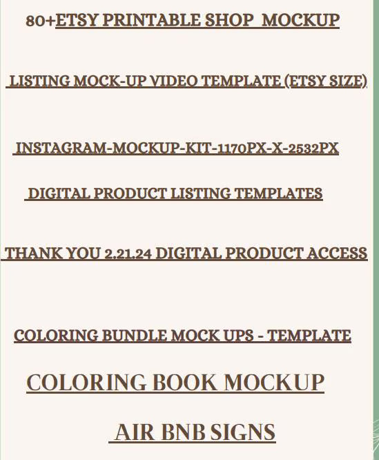 600+ Etsy Listing Canva Mockup Templates | Digital Product Listing Mockups | Editable Canva Templates | Etsy Thumbnails & Bonus Canva Guide
