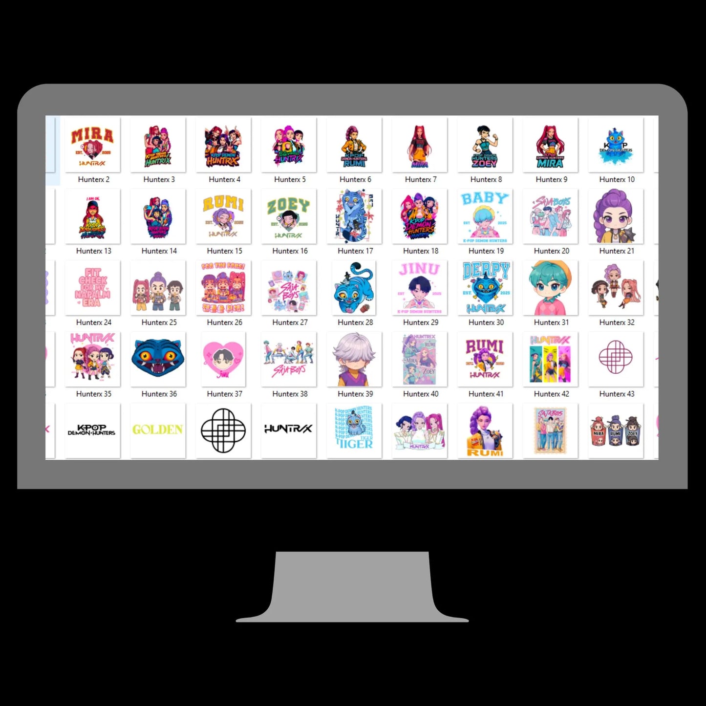 Huntrix SVG PNG Digital Download, Kpop Demon Hunters Cut Files, Instant Download for Crafts and Design Projects