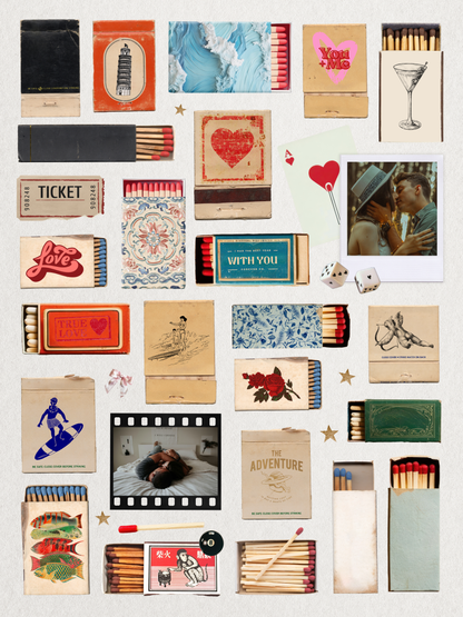 Matchbook Poster Template | Custom Matchbox Art | Canva Printable Wall Art | Valentine's Gift Idea | Anniversary Digital Download - Savvy Spot Online