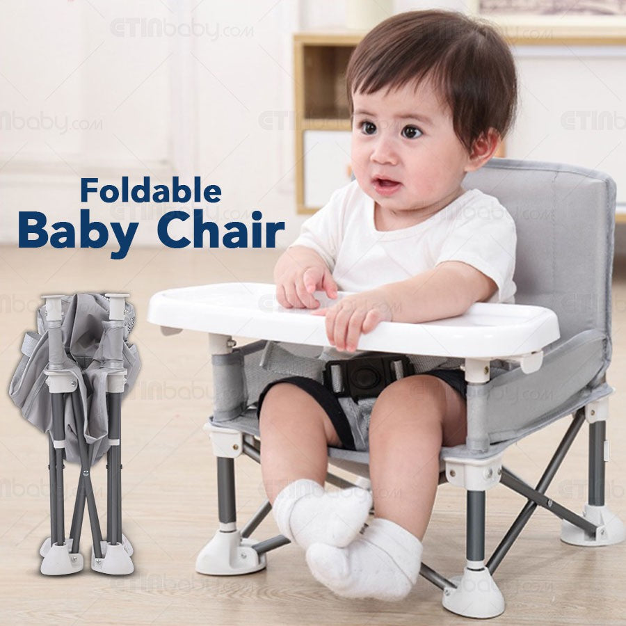 MunchMate™ Portable Baby Feeding Chair - Grey - Savvy Spot Online