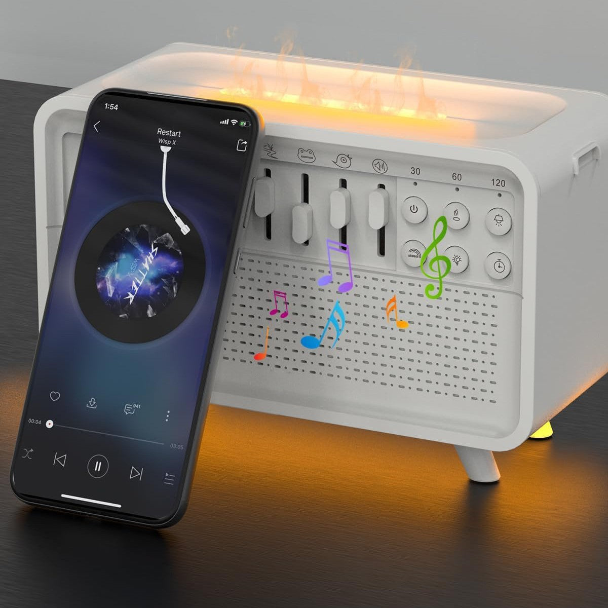 LumiWave™ 3-in-1 Bluetooth Sleep Station Speaker White Noise Sleep Night Light Humidifier All-in-one Machine Free Combination Of 8 Group Nature Sound