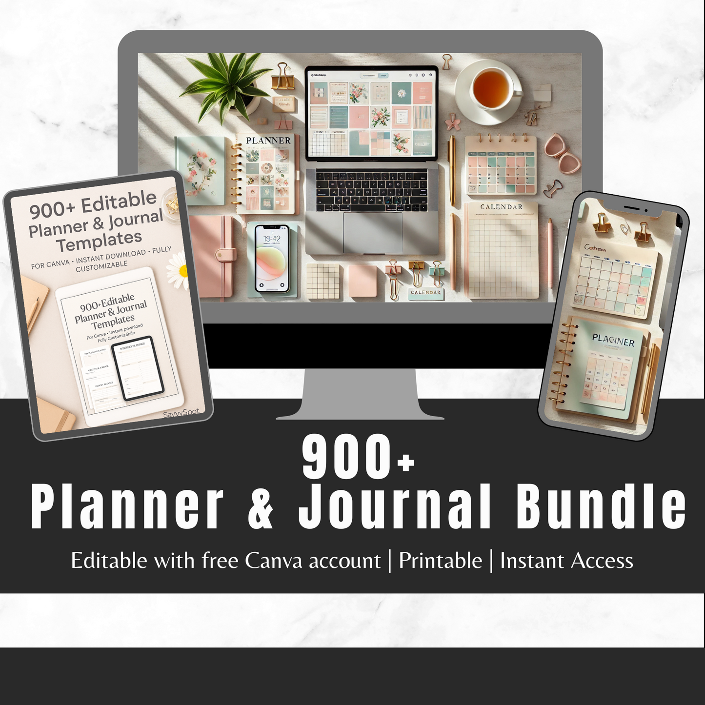 900+ Ultimate Editable Planner & Journal Templates for Canva | Digital Download | Instant Access | Printable | Editable - Savvy Spot Online