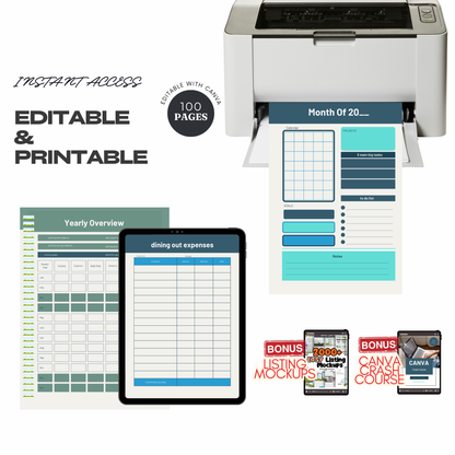 2025–2027 Digital Planner | 100+ Page Canva Template | PLR & MRR Resell Rights | ADHD Life Planner Adult | Printable Organizer Bundle