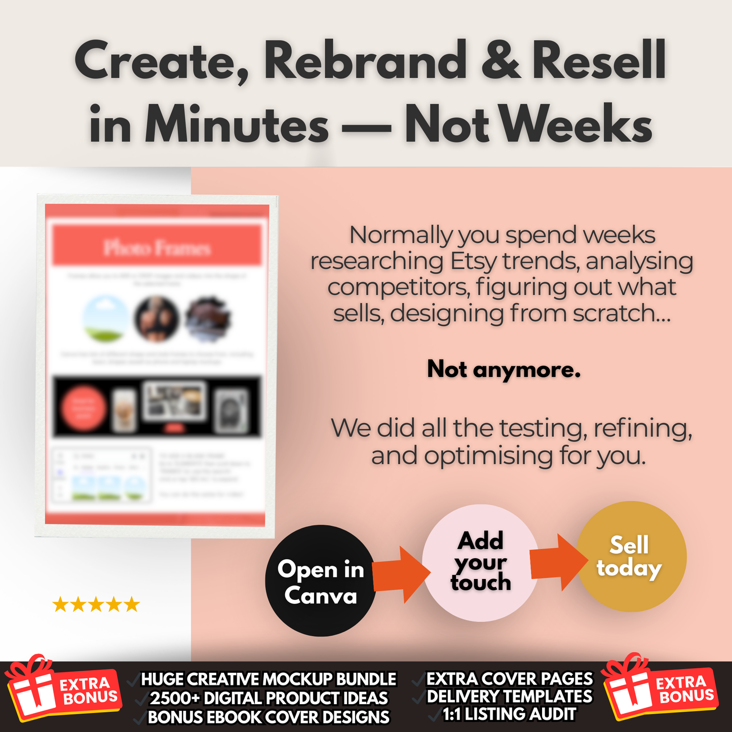 Canva Crash Course for Beginners With MRR & PLR, Done-For-You Canva Training to Rebrand and Resell, Editable Canva Templates +Video Tutorial