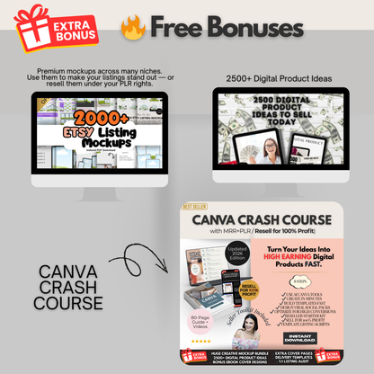 550+ Christmas Printables | Editable Canva Templates | PLR + MRR Resell Rights | Holiday Activities, Coloring, Games and Planner