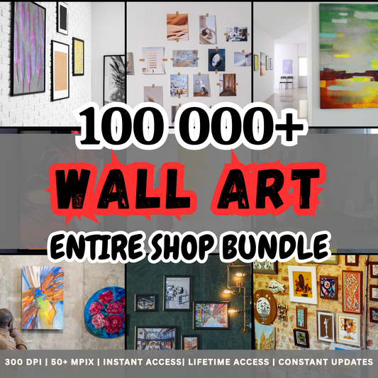 100000 Printable Wall Art Bundle, Digital Gallery Wall Set, Frame TV Art, Vintage & Maximalist Prints, Trendy Poster Decor, Entire Shop