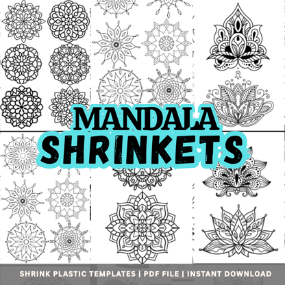 Mandala Shrinkets – Shrink Plastic Templates (PDF)
