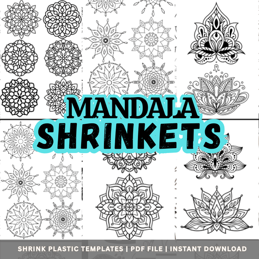 Mandala Shrinkets – Shrink Plastic Templates (PDF)