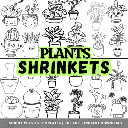 House Plants Shrinkets – Shrink Plastic Templates (PDF)