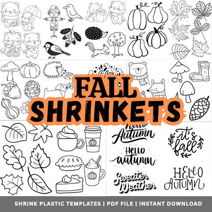 Fall Shrinkets – Shrink Plastic Templates (PDF Instant Download) - Savvy Spot Online