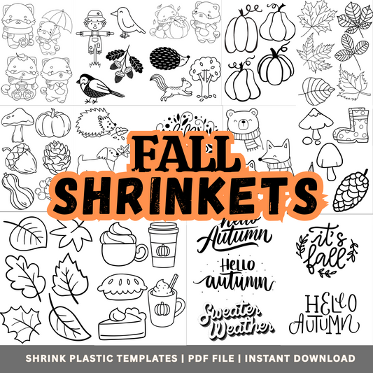 Fall Shrinkets – Shrink Plastic Templates (PDF Instant Download) - Savvy Spot Online