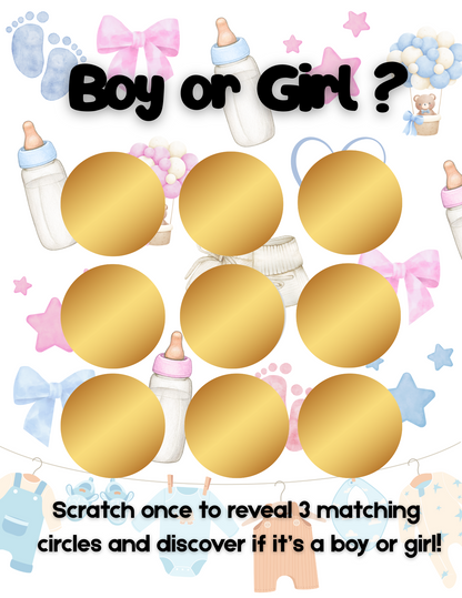 It's a girl Virtual Baby Gender Reveal Game | Girl Scratch Card | Gender Reveal Announcement | Digital Gender Reveal Idea
