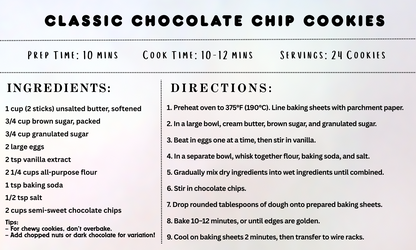 Minimal Recipe Card Template Canva Editable & Printable Handwrite or Type Modern Recipe Card Simple Recipe card Personalized recipe - Savvy Spot Online