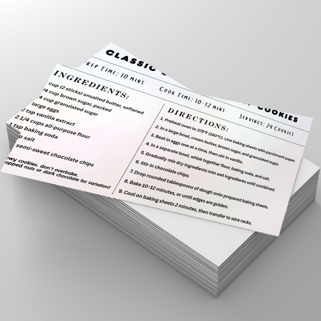 Minimal Recipe Card Template Canva Editable & Printable Handwrite or Type Modern Recipe Card Simple Recipe card Personalized recipe - Savvy Spot Online