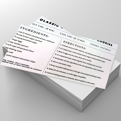 Minimal Recipe Card Template Canva Editable & Printable Handwrite or Type Modern Recipe Card Simple Recipe card Personalized recipe - Savvy Spot Online