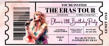 Eras birthday party, Printable T.S. Taylor birthday invite music Birthday Invitation editable my bday era, Birthday Era Invitation - Savvy Spot Online