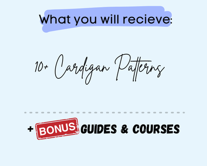 10+ Crochet Cardigan & Sweater Patterns Bundle (PDF Patterns)