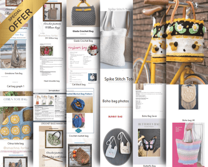 55+ Crochet Bag Patterns Bundle (PDF Patterns)