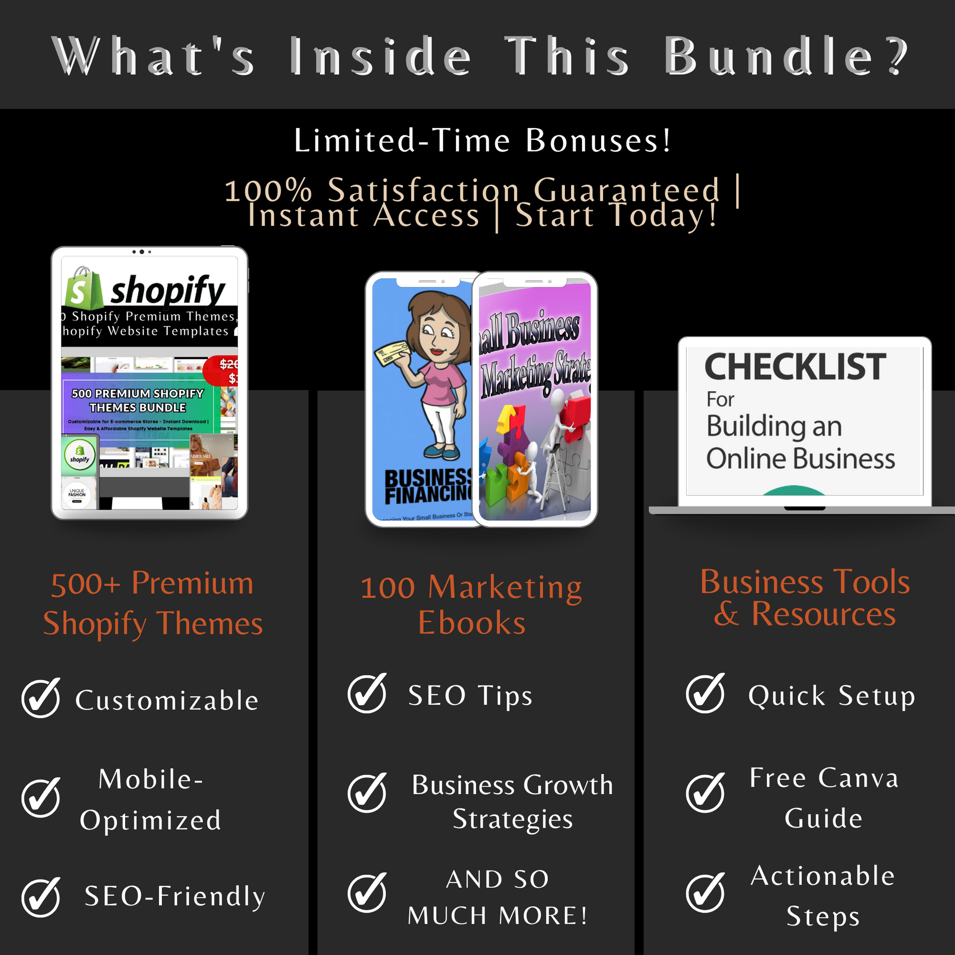 Ultimate Online Business Bundle | 500+ Shopify Themes + 100 Marketing Ebooks + Essential Business Tools - Savvy Spot Online