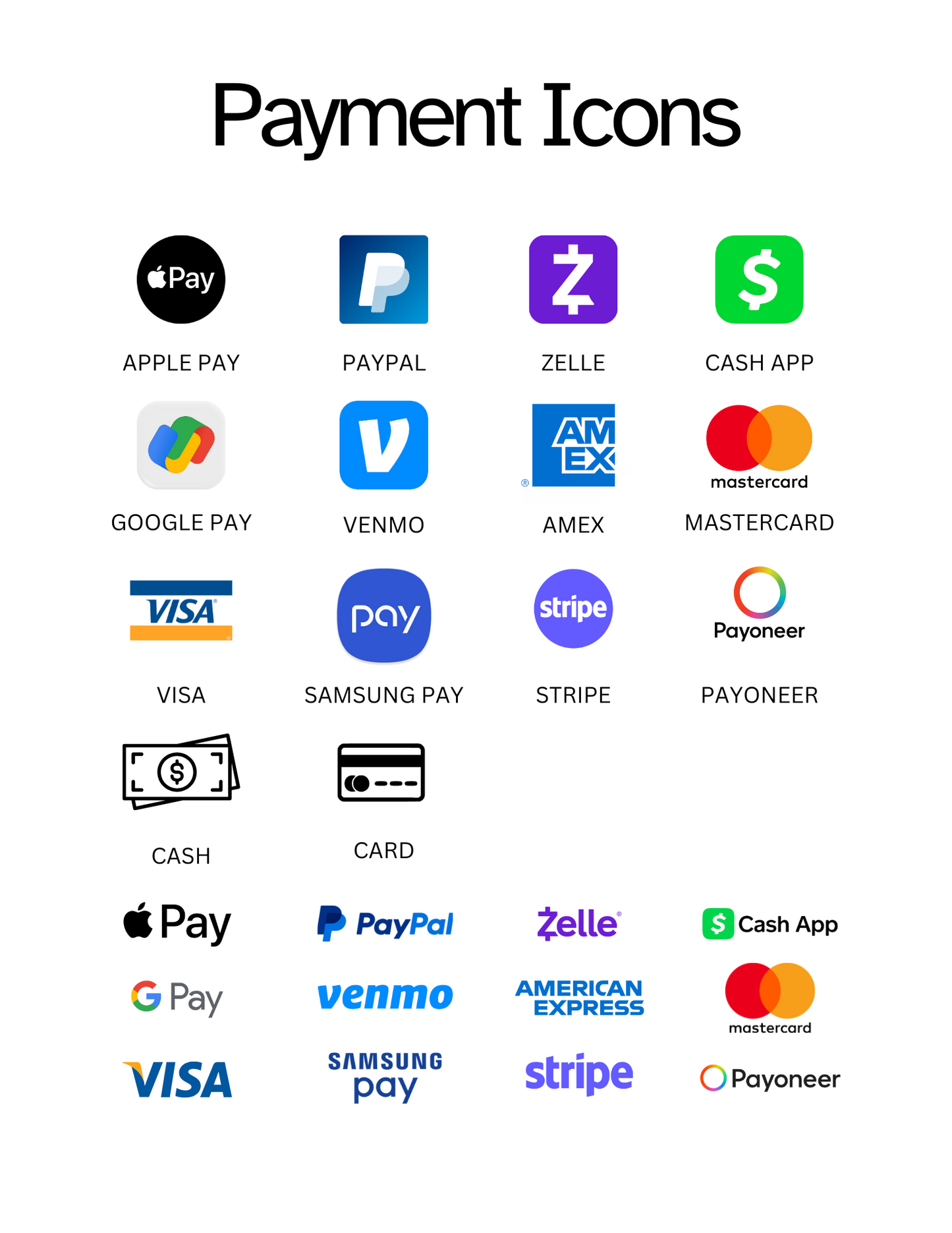 Scan To Pay Template | Editable QR Code Sign for Small Business | PayPal, Venmo, Google Pay & More | Printable Payment Sign | Canva Template