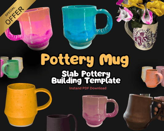 Pottery Mug Template • Slab Building PDF Pattern (DIY Printable)