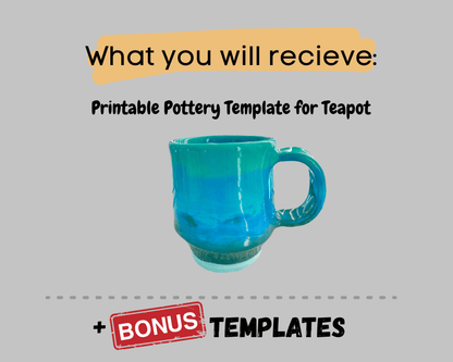 Pottery Mug Template • Slab Building PDF Pattern (DIY Printable)