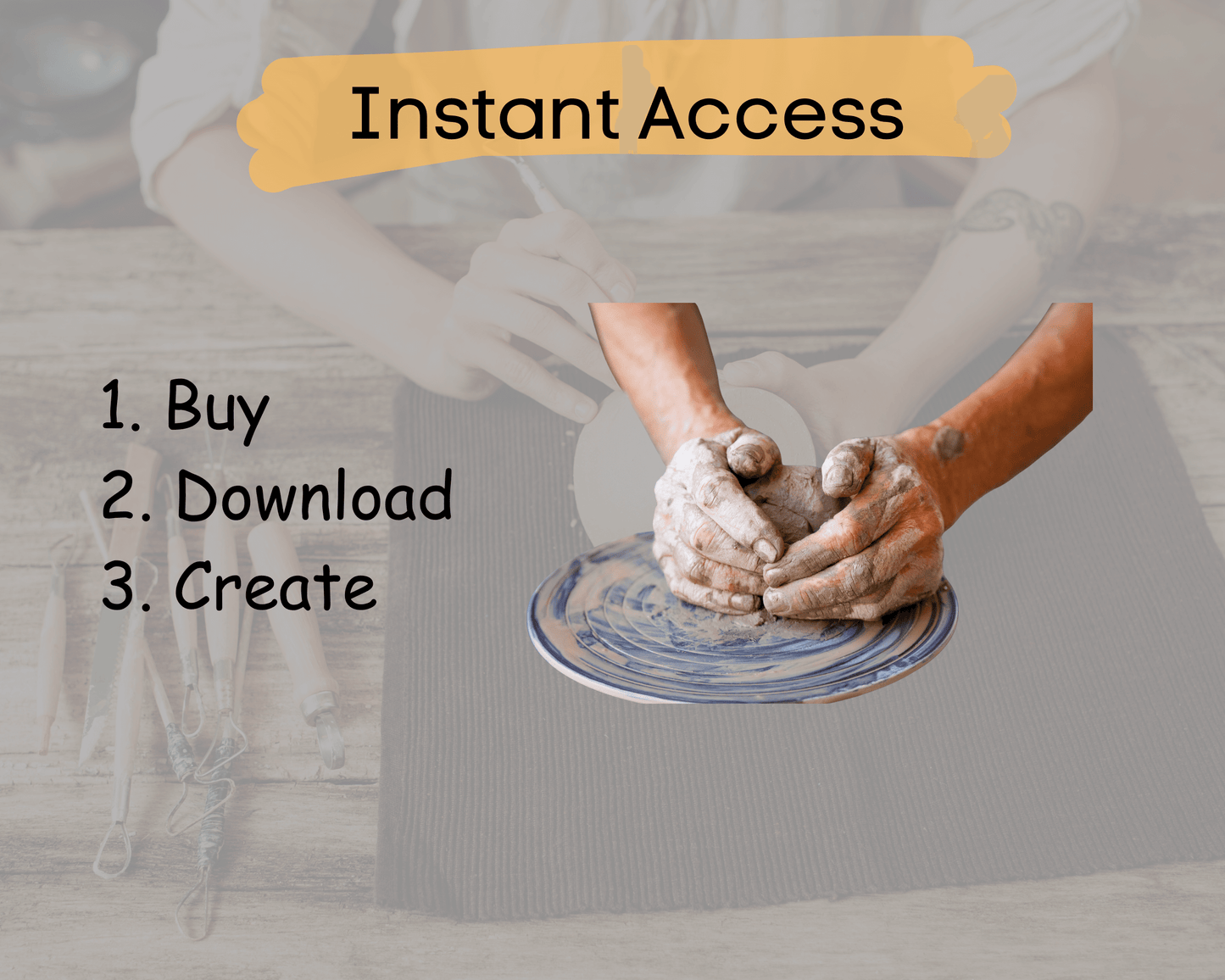 Pottery Mug Template • Slab Building PDF Pattern (DIY Printable)