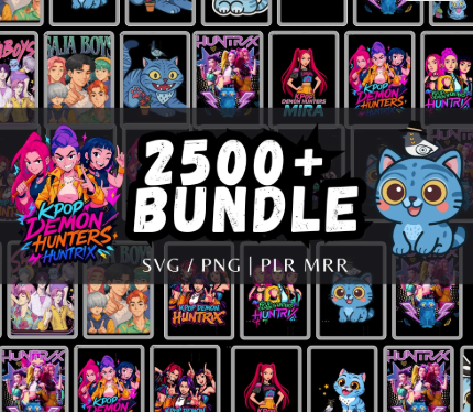 Huntrix SVG PNG Digital Download, Kpop Demon Hunters Cut Files, Instant Download for Crafts and Design Projects