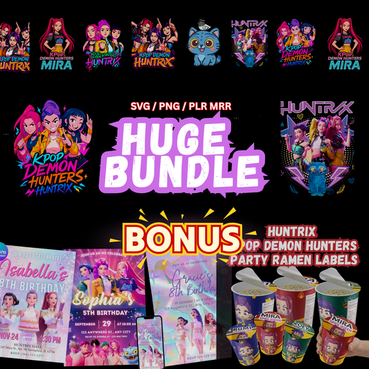 Huntrix Kpop Demon Hunters PNG SVG, Kpop Idol Group Shirt design, Girl Dinner Png, Saja Boys Girls Bands Png, Huntrix fans, Digital Download