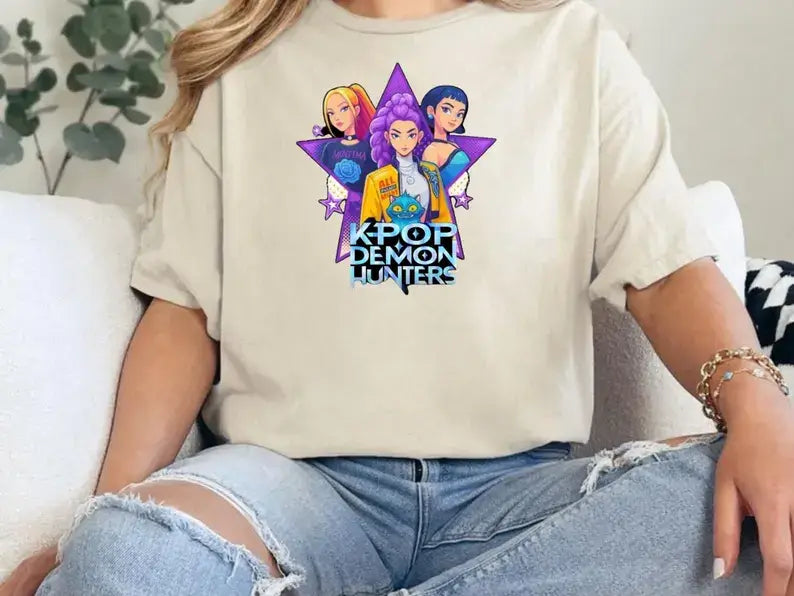 Huntrix K-pop Demon Hunters character variety sheet included in SVG PNG bundle
