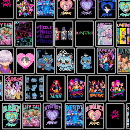 Preview of Huntrix K-pop Demon Hunters SVG and PNG designs included in the bundle
