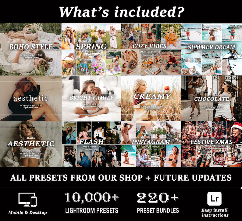 15,000+ MEGA Lightroom Presets Bundle Mobile & Desktop Photo Filters for Instagram, Bloggers, Photographer, Influencers and Content Creators - Savvy Spot Online