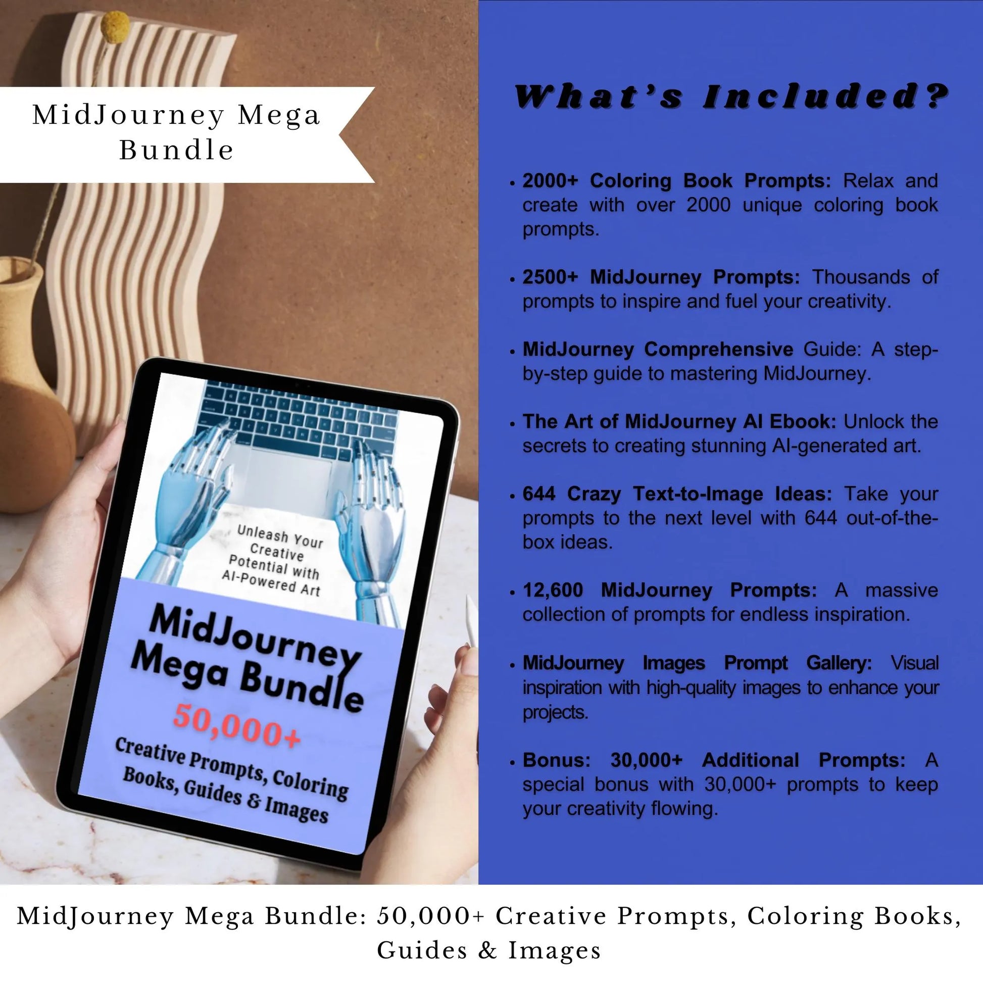 MidJourney Mega Bundle: 50,000+ Creative Prompts, Coloring Books, Guides & Images – Unleash Your Artistic Potential - Savvy Spot Online