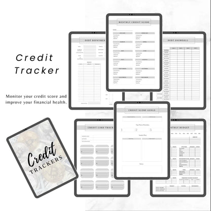 Editable Budget Planner Bundle  / Monthly Tracker / Debt & Savings Tracker / 12-Week Challenge / Rainbow Financial Planner Canva Templates - Savvy Spot Online