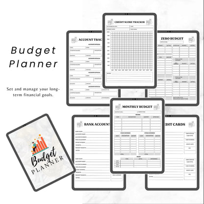 Editable Budget Planner Bundle  / Monthly Tracker / Debt & Savings Tracker / 12-Week Challenge / Rainbow Financial Planner Canva Templates - Savvy Spot Online