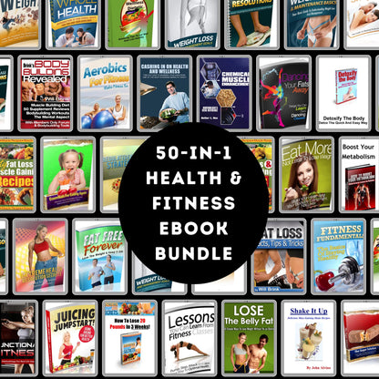 50 Health and Fitness eBook Bundle | Workout, Nutrition, & Wellness Guides | Digital Download - Savvy Spot Online