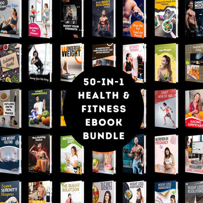 50 Health and Fitness eBook Bundle | Workout, Nutrition, & Wellness Guides | Digital Download - Savvy Spot Online