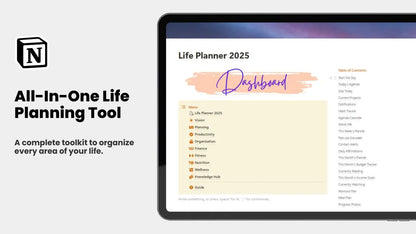 Master Life Planner 2025 | Ultimate Notion Template for Goals, Productivity & Wellness - Savvy Spot Online