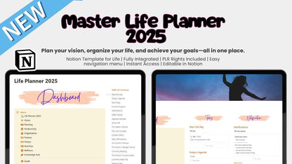 Master Life Planner 2025 | Ultimate Notion Template for Goals, Productivity & Wellness - Savvy Spot Online